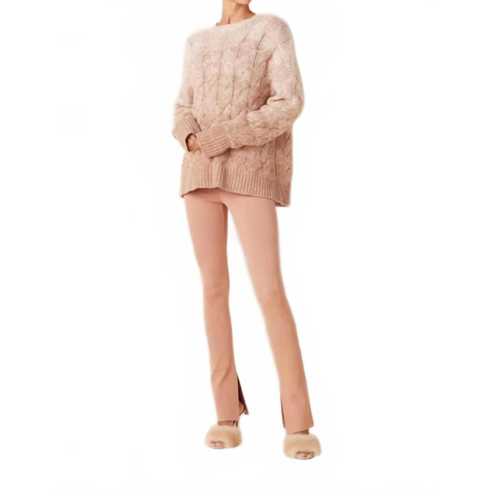 NEW SABLYN women's gala cable knit sweater in brown multi